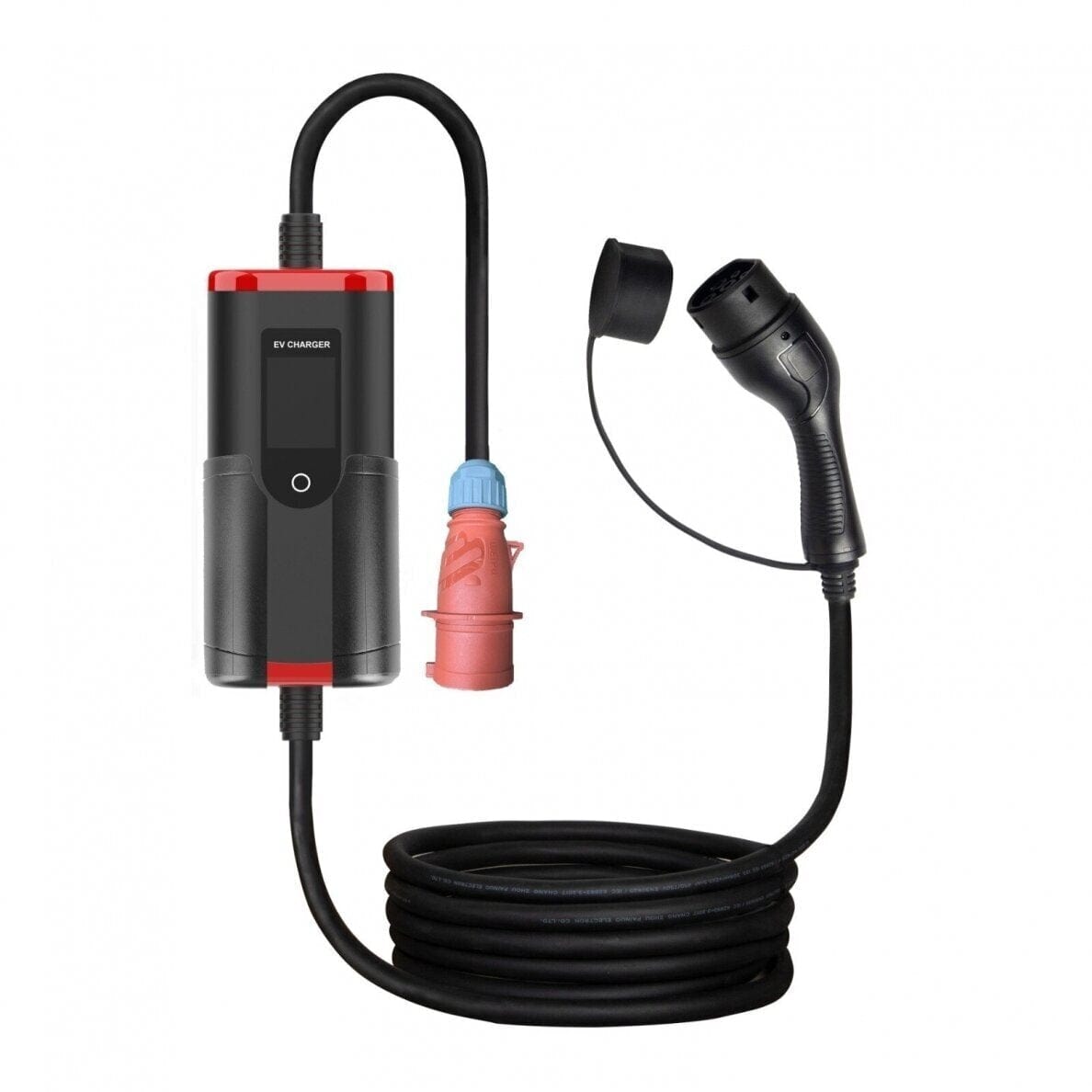 Workersbee Type 2 EV oplaadkabel, EV oplaadkabel, 16 A en 480 V, driefasig, 11 kW, compatibel met alle EVs/HPEV's met type 2-interface, 7 m