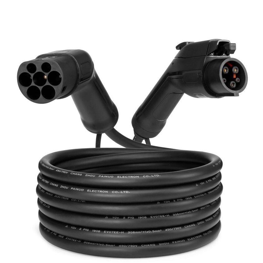 Charging cable Type 1 - Type 2 ( 32A, 1 phase, 7KW )