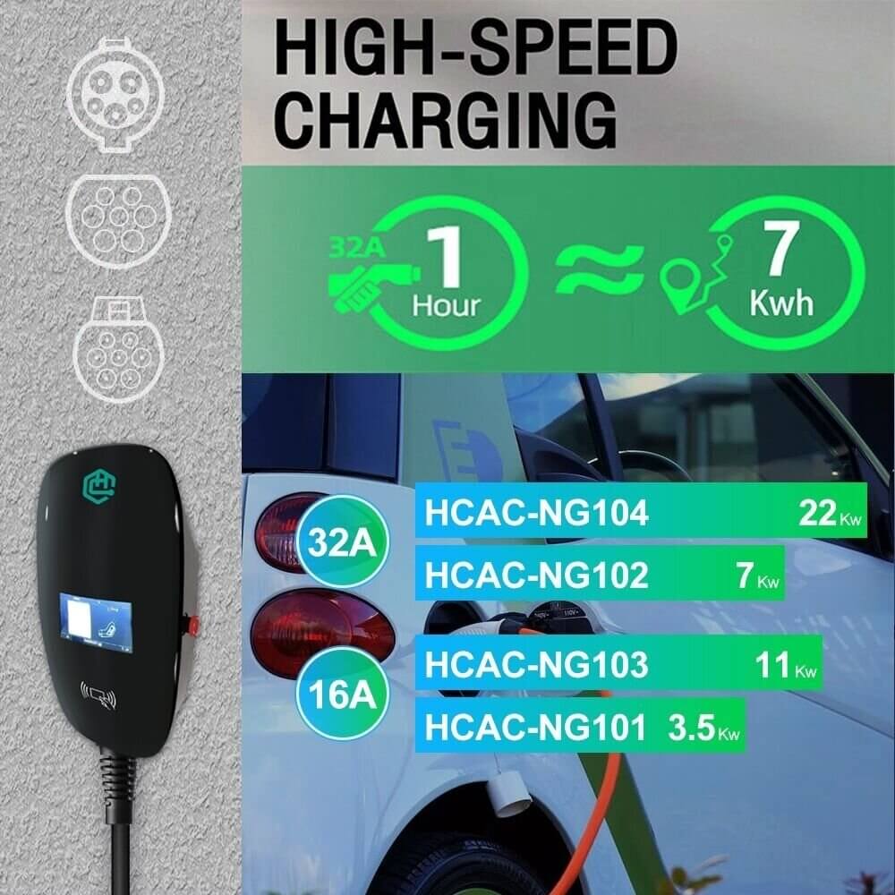 Charging station 22 kW HCAC-NH104 with app or card