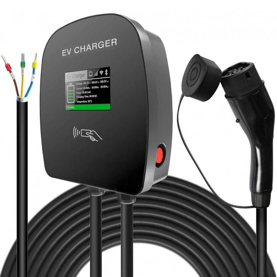 HYSUN Wallbox 11kW charging station with type 2 cable, 5m, OCPP protocol