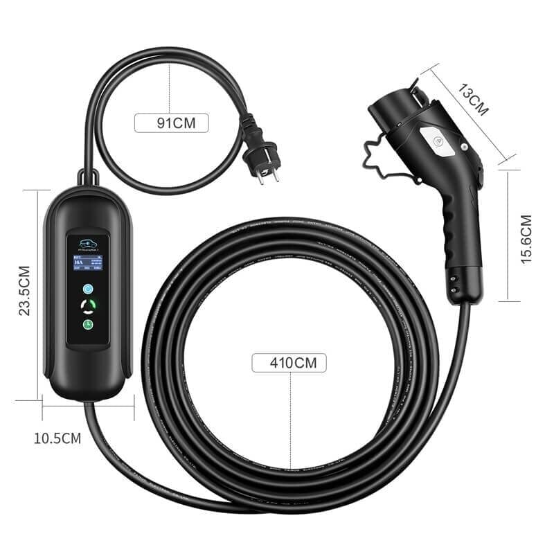 evchargershop Charging cable Charging cable 220V - Type 1 ( 16A, 1 phase 3.6 kW) with time function