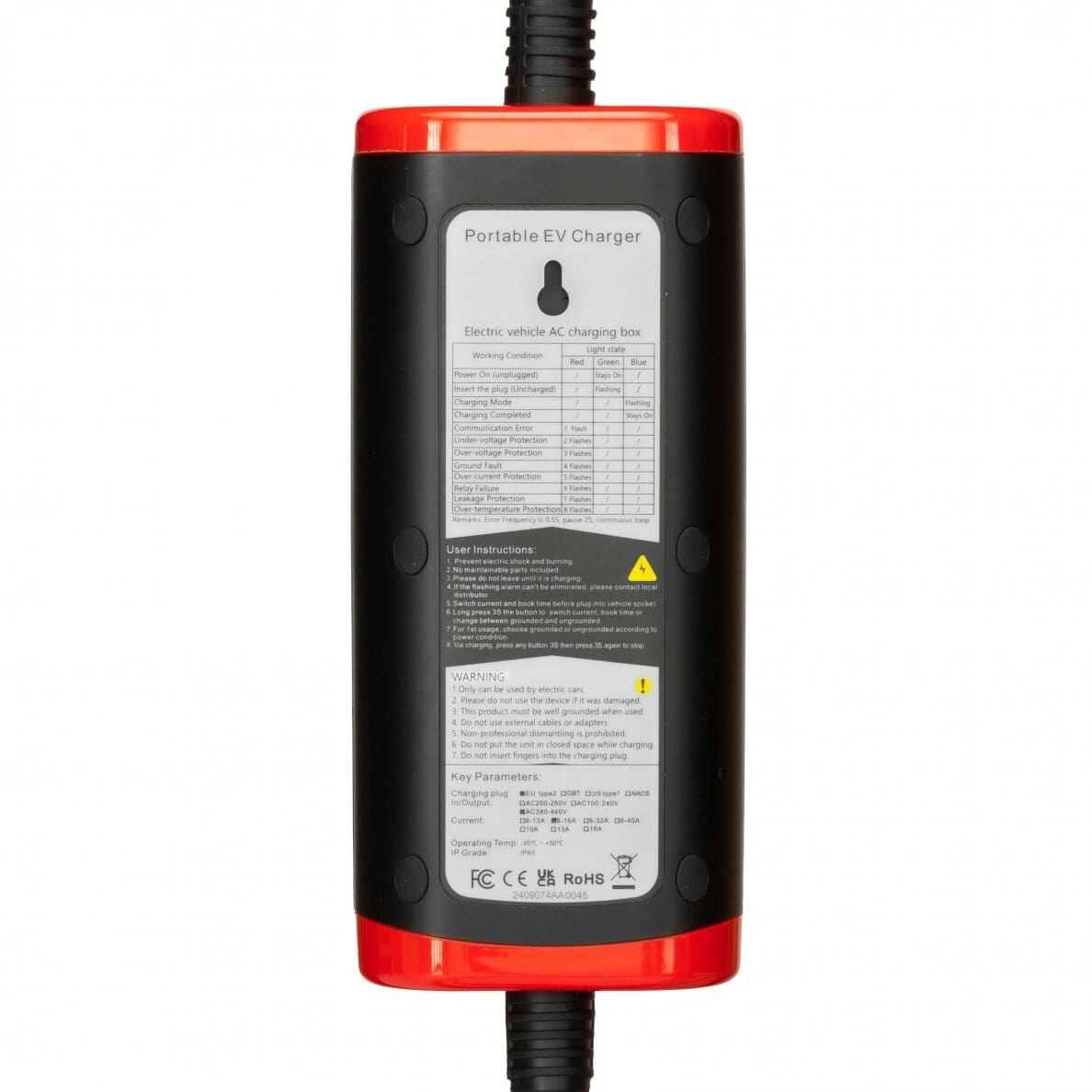 evchargershop Charging cable Charging cable 480 V - Type 2