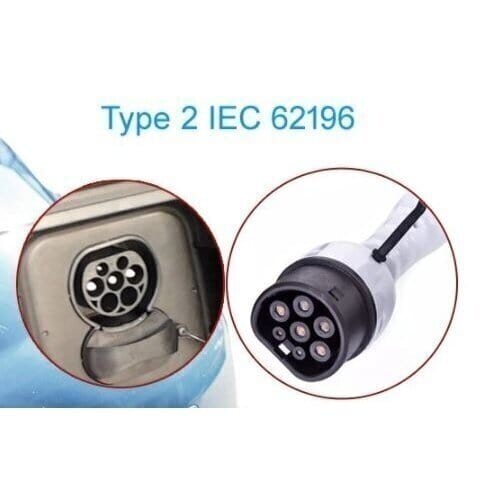Replacement cable for EV charging station Type 2, 32A, 1 phase, 5m, 7kW
