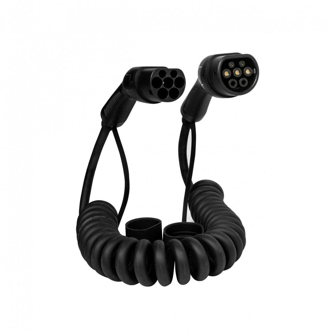 Spiral charging cable Type 2 - Type 2 (32A 3 Phases 22 kW)