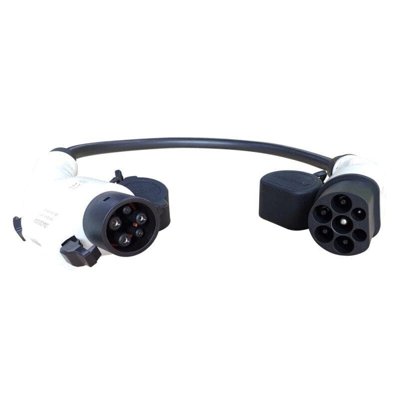 Type 1 - Type 2 adapter with cable, 32A (for cars with Type 1 connector)